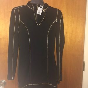 Black and gold club dress